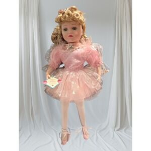 Victorian Rose 1997 Brass Key Porcelain Ballerina 16" Melissa Jane Limited Ed